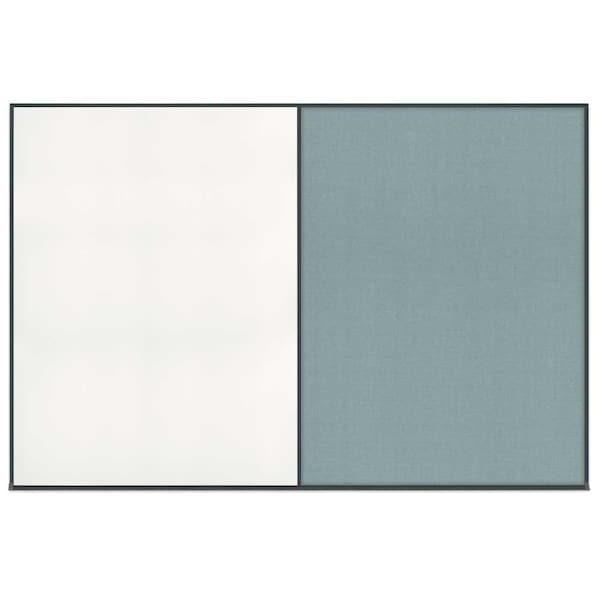 Enclosed Corkboard, 1 Door, 60"x36", 4" Fra, UV3403-SATIN-CORK
